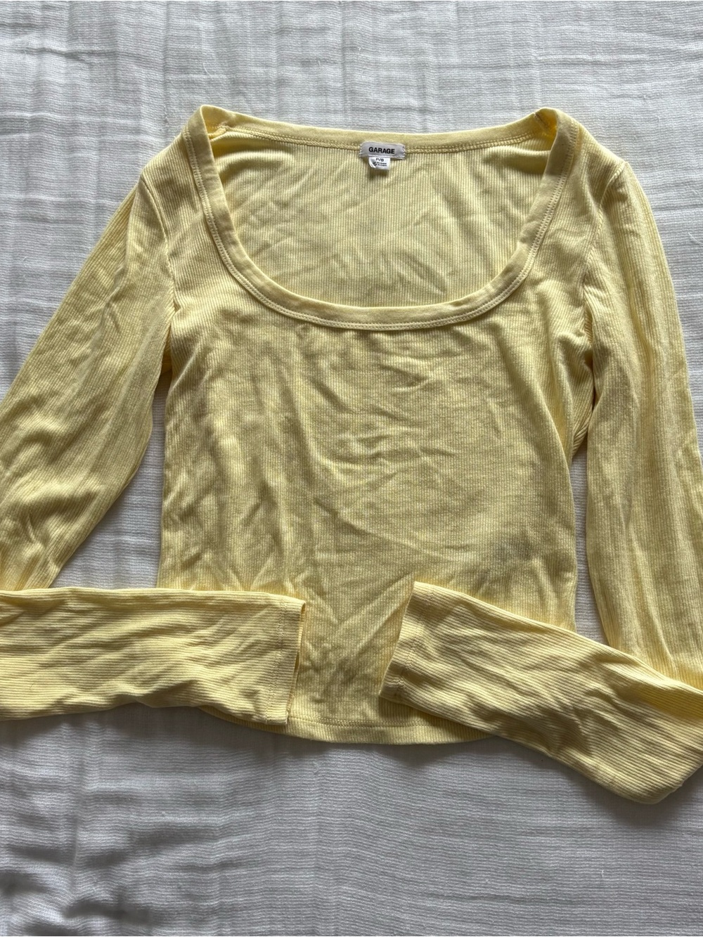 Garage Scoop Neck Long Sleeve Top